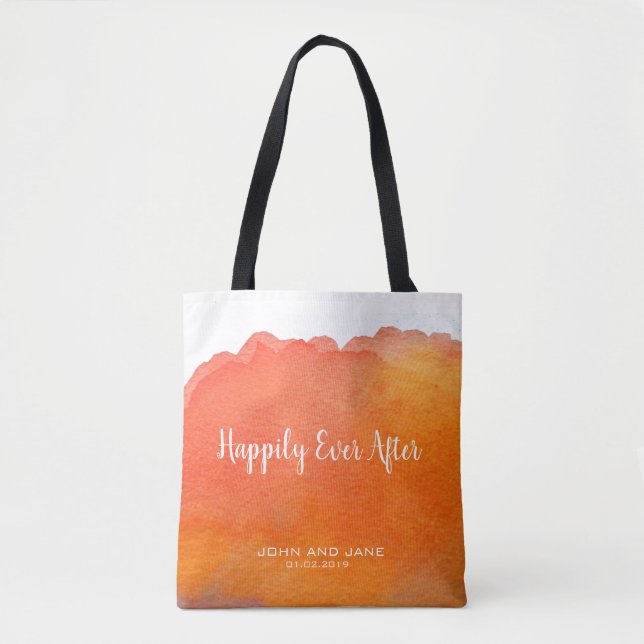 Hochzeitsgeschenk glücklich nach dem Pfirsich Tasche (Vorderseite)