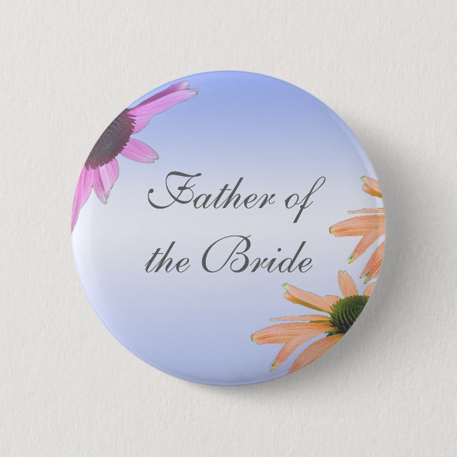 Hochzeitsgeschenk, märchenhafte Blume Button (Vorderseite)