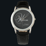 Hochzeitsgeschenk Modernes Monogramm Cooler Trauze Armbanduhr<br><div class="desc">Hochzeitliche Trauzeuge Trauzeugen verschenken Moderne Monogram Cool Sports Watch. Trauzeuge Moderne Vintage Monogramm Initial Name und Datum klassische coole Uhr. Klicken Sie auf diese Vorlage, um sie schnell und einfach anzupassen. 30 Tage Geld zurück Garantie. Weltweit schnell verschifft. Hochzeitsgeschenk Trauzeuge Moderne Monogram Cool Sports Watch. Erstellt durch den Künstler RjFxx...</div>