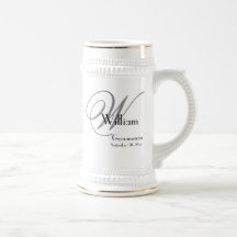 Hochzeitsgeschenk Modernes Monogramm Name Cool