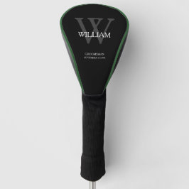 Hochzeitsgeschenk Modernes Monogramm Trauzeuge Sch Golf Headcover