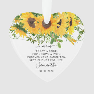 Hochzeitsgeschenk Mutter der Braut Sonnenblume Ornament