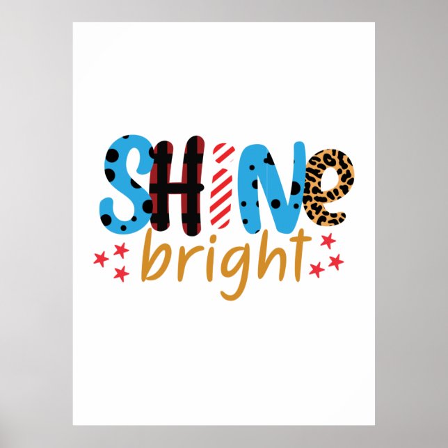 Hochzeitsgeschenk Shine Bright Poster (Vorne)