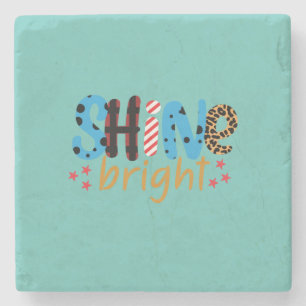 Hochzeitsgeschenk Shine Bright Steinuntersetzer