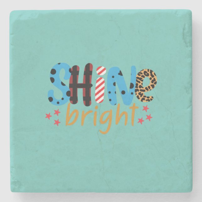 Hochzeitsgeschenk Shine Bright Steinuntersetzer (Vorderseite)