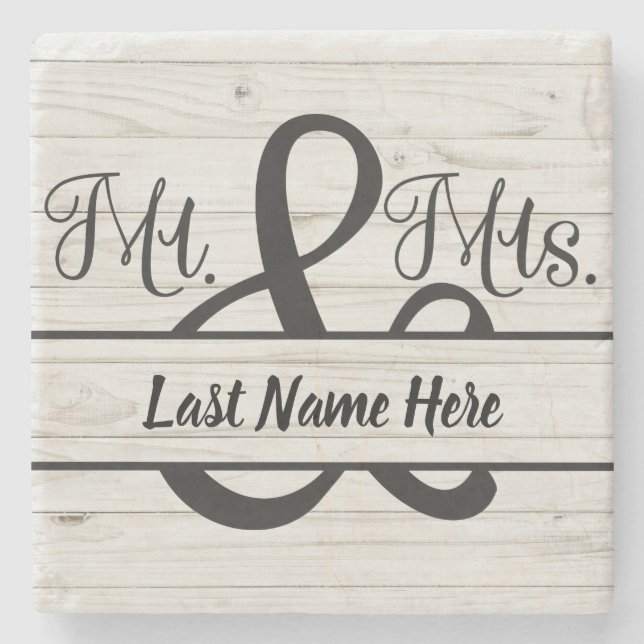Hochzeitsgeschenk Stone Untersetzer (Vorderseite)