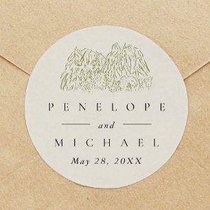Hochzeitsgeschenk Yosemite National Park Runder Aufkleber
