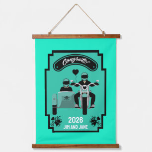 Hochzeitsgeschenke für Motorräder Wandteppich Mit Holzrahmen