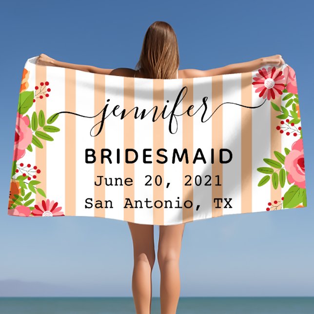 Hochzeitsgeschenke, Junggeselinnen-Abschied, Hochz Strandtuch (Wedding Gifts Bachelorette Party Gift, Wedding Beach Towel)