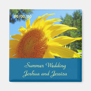 Hochzeitsgeschenke Sommerhochzeiten Sonnenblumen Magnet