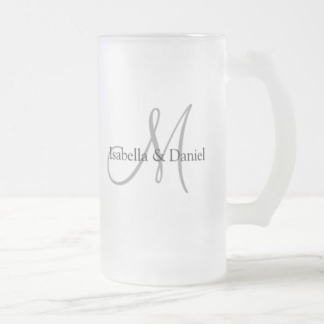 Hochzeitsgeschenke Tasse Monogramme (Rechts)