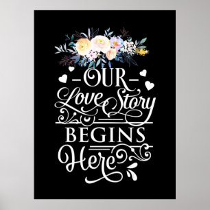 Hochzeitsgeschenke Unsere Liebe Story beginnt hi Poster