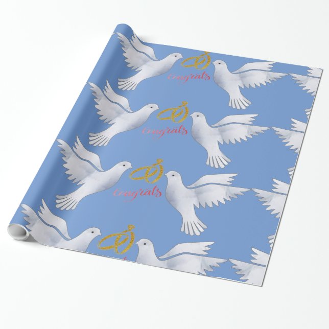 Hochzeitsgeschenkpapier Geschenkpapier (Ungerollt)