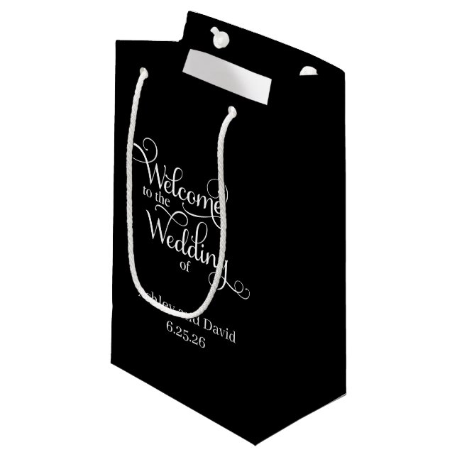Hochzeitsgeschenktasche Kleine Geschenktüte (Vorderseite Schrägansicht)