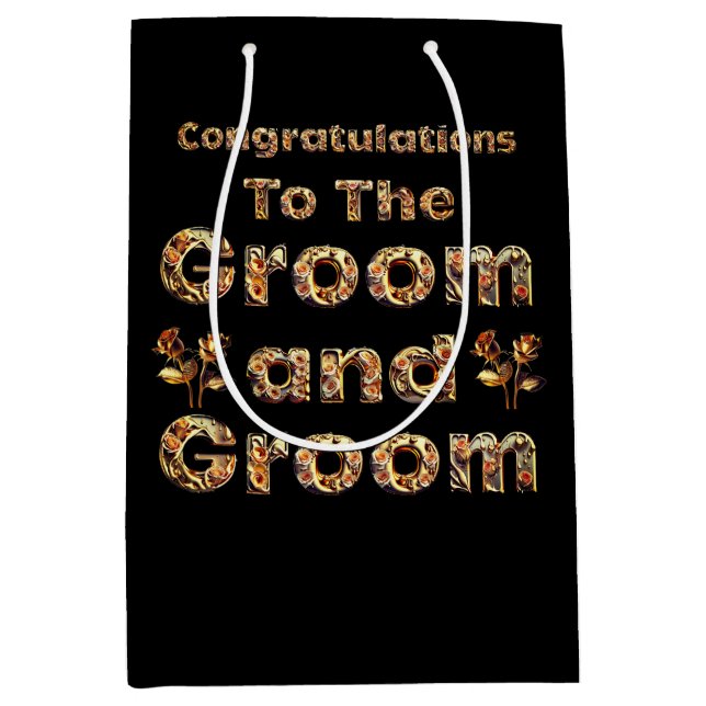 Hochzeitsgeschenktasche Mittlere Geschenktüte (Vorderseite)