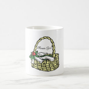 Hochzeitsgesellschaft Blumenmädchen Blumenkorb Mug Kaffeetasse