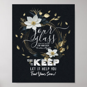 Hochzeitsglas für die Nacht finden Ihren Platz Poster