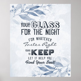 Hochzeitsglas für die Nacht finden Ihren Platz Poster