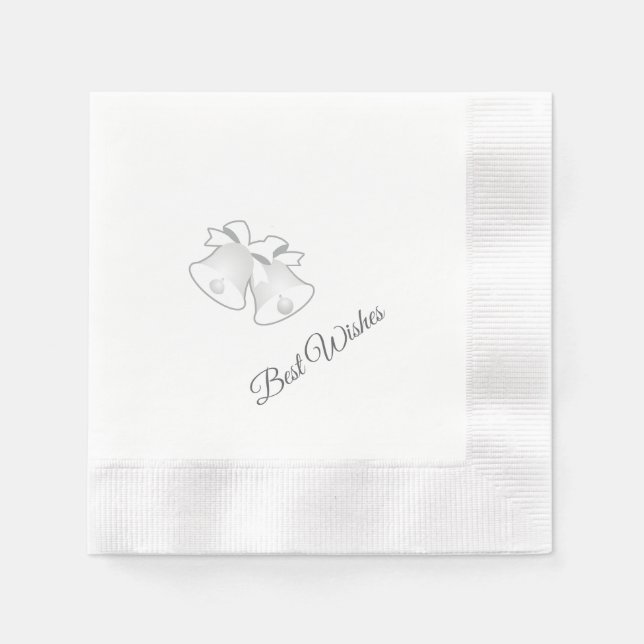 Hochzeitsglocken Beste Wünsche  Serviette (Vorderseite)