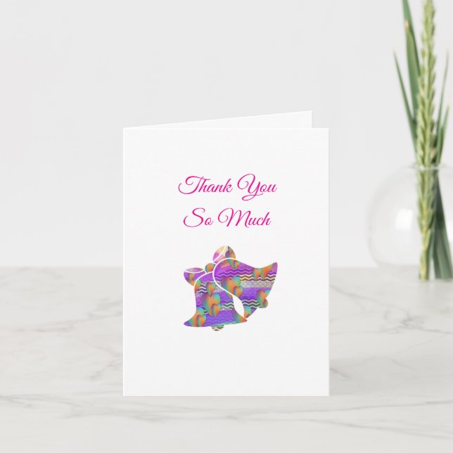 Hochzeitsglocken Dankeschön Karte (Vorderseite)