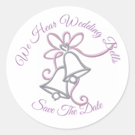 Hochzeitsglocken Save the Date Aufkleber
