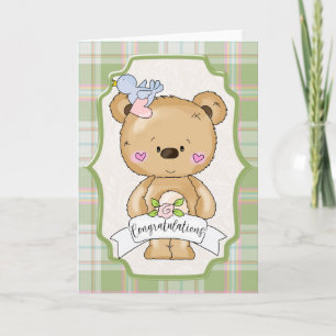 Hochzeitsglückwünsche Teddybär Karte