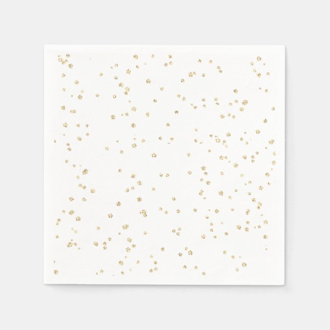 Hochzeitsgold-Glitzer Serviette (Vorderseite)