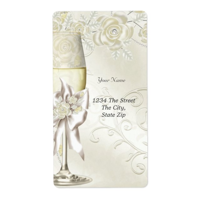 Hochzeitsgoldcreme Pearl Floral Rose (Vorne)