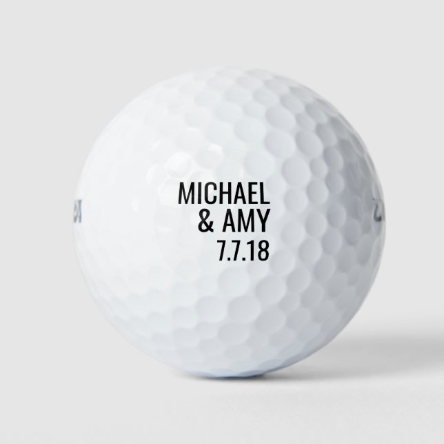 Hochzeitsgolfbälle - Hochzeitsfeiern Golfball (Vorderseite)