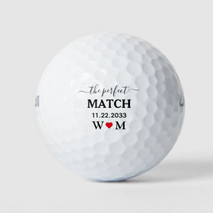 Hochzeitsgolfbälle Perfekte Übereinstimmung Monogr Golfball