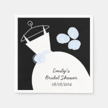 Hochzeitsgown Blue Brautparty 'Text' schwarz
