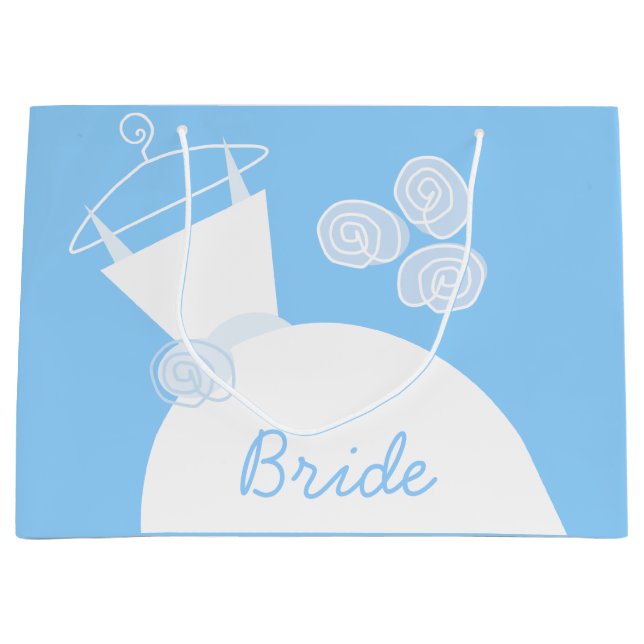 Hochzeitsgown Blue Bridge Geschenktasche groß Große Geschenktüte (Vorderseite)