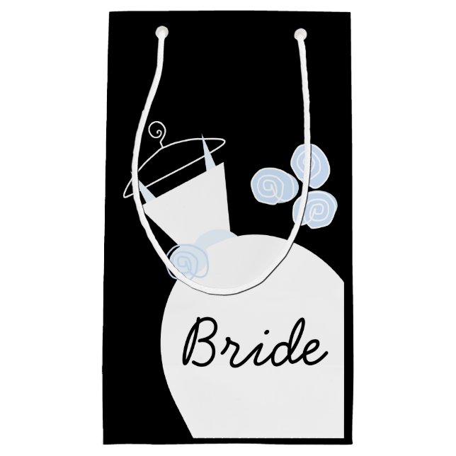Hochzeitsgown Blue Bridge Geschenktasche schwarz Kleine Geschenktüte (Vorderseite)