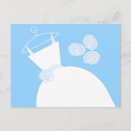 Hochzeitsgown Blue Postcard horizontal Postkarte
