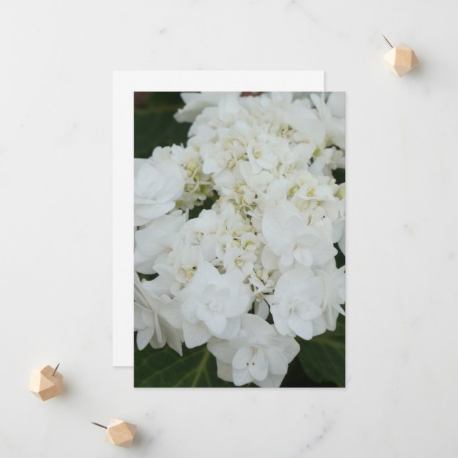 Hochzeitsgown Hydrangea Wedding Ankündigung (Vorderseite/Rückseite Beispiel)