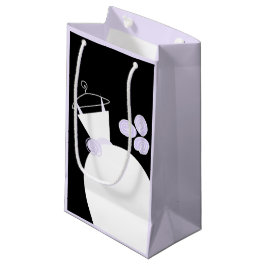 Hochzeitsgown Lila Geschenktasche schwarz lila Kleine Geschenktüte