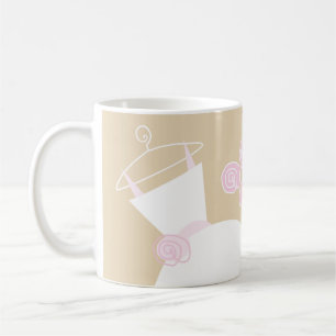 Hochzeitsgown Pink Beige 'Bride' Tasse