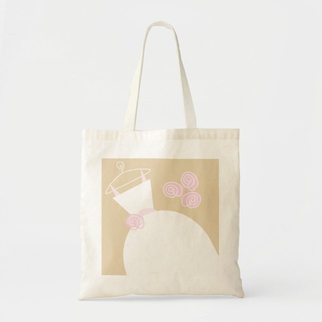 Hochzeitsgown Pink Beige Tasche (Vorne)