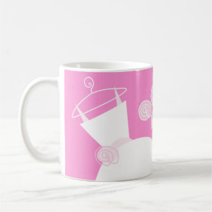 Hochzeitsgown Pink 'Bride Groom' Tasse