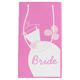 Hochzeitsgown Pink Bridge Geschenktasche klein Kleine Geschenktüte