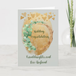 Hochzeitsgratulation für Grandtochter & Husband Karte