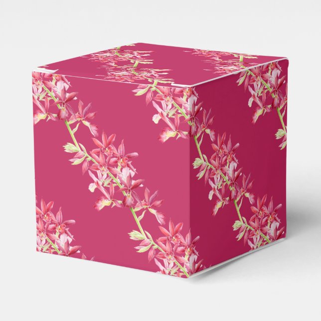 Hochzeitsgrau-Orchidee-Blume Geschenkschachtel (Vorderseite)