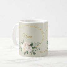 Hochzeitsgrünzeug Blätter Rosa Floral Gold Geometr