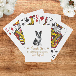 Hochzeitsgunst-Spielkarten für Hunde Spielkarten
