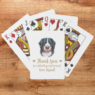 Hochzeitsgunst-Spielkarten mit Hund Spielkarten