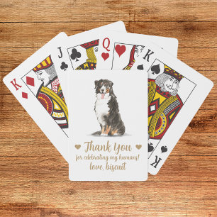 Hochzeitsgunst-Spielkarten mit Hund Spielkarten