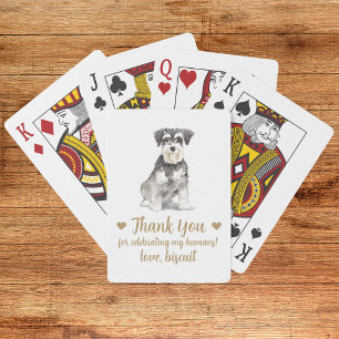 Hochzeitsgunst-Spielkarten mit Hund Spielkarten