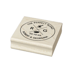 Hochzeitsgunst-Stempel Kaffee Die perfekte Misch Gummistempel