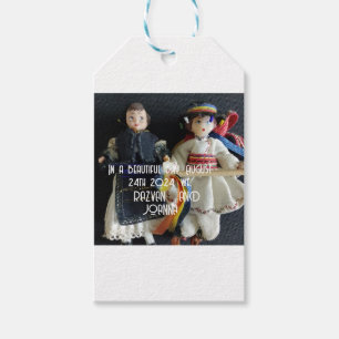 Hochzeitsgunst-Tags Rumänische Nationaltracht Geschenkanhänger