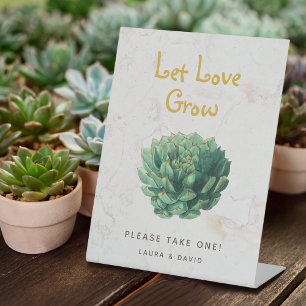 Hochzeitsgunstgeschenke von Let Love Grow Botanisc Sockelschild